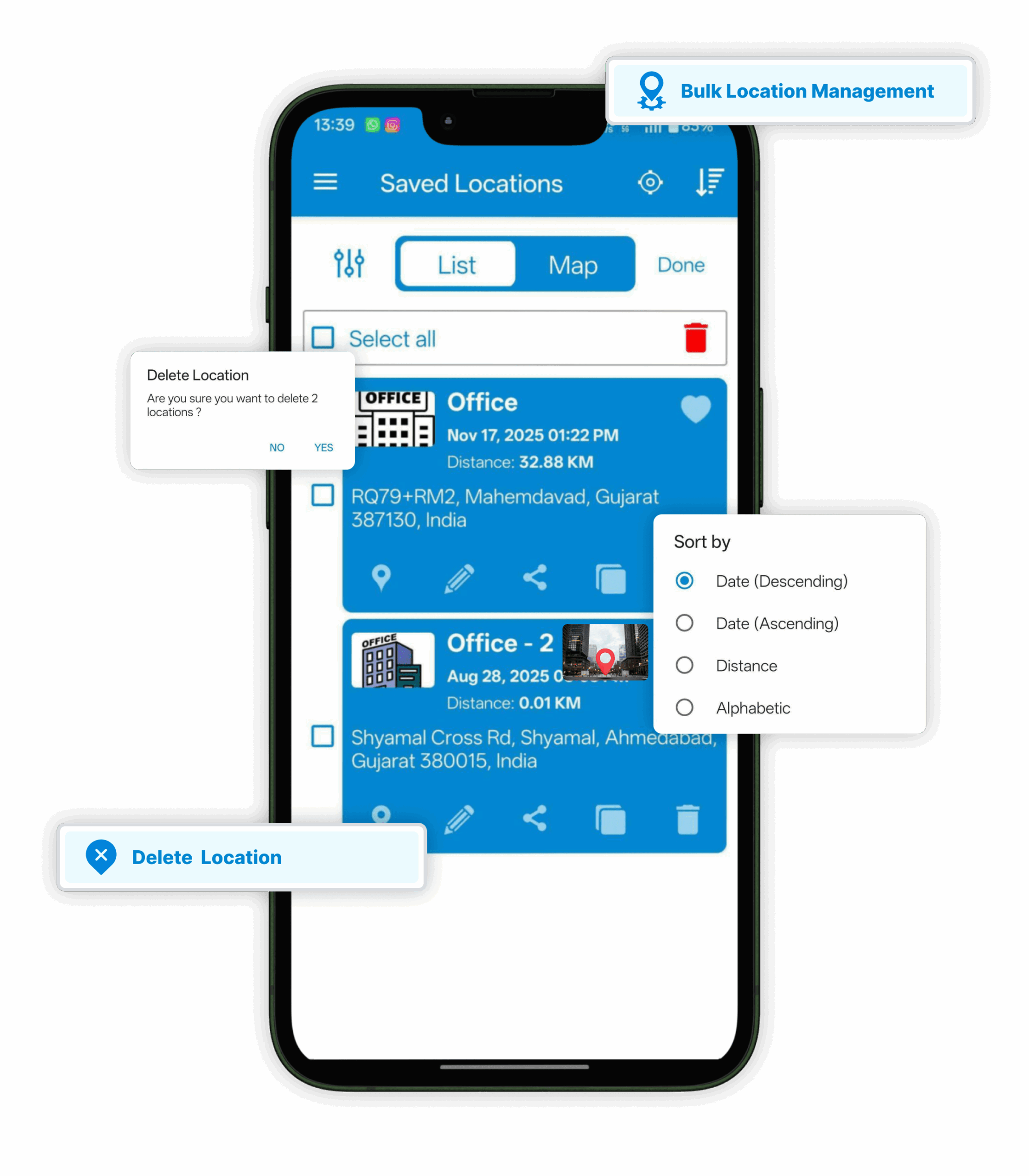 Bulk Location Management