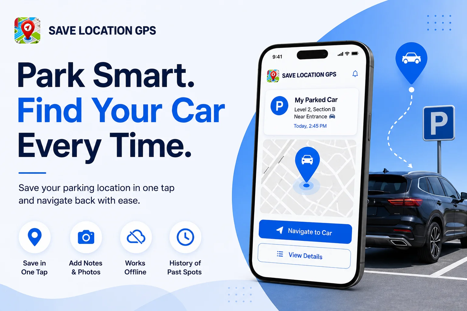 Find My Parked Car App