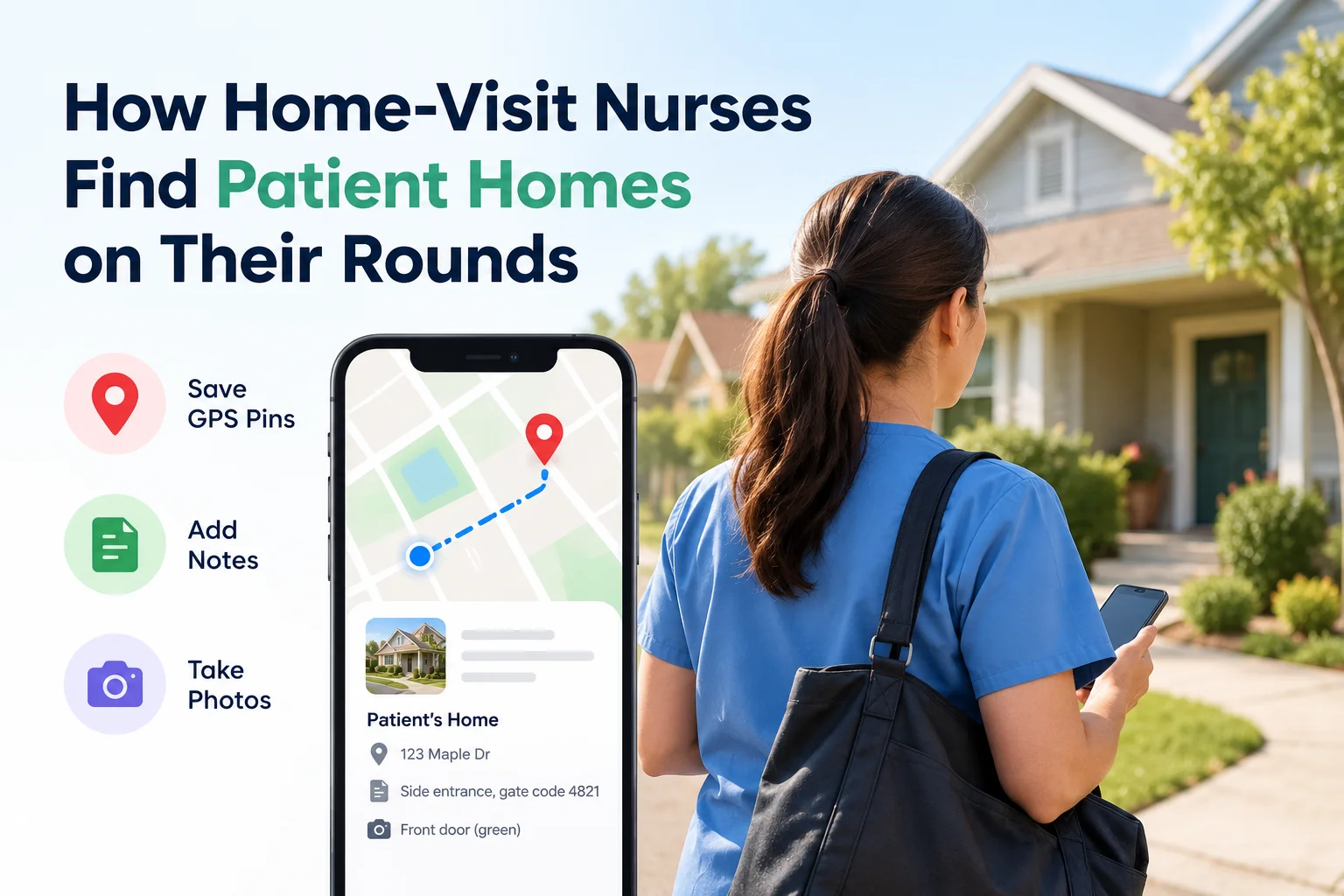 Home-Visit Nurses Find Patient Homes on Their Round