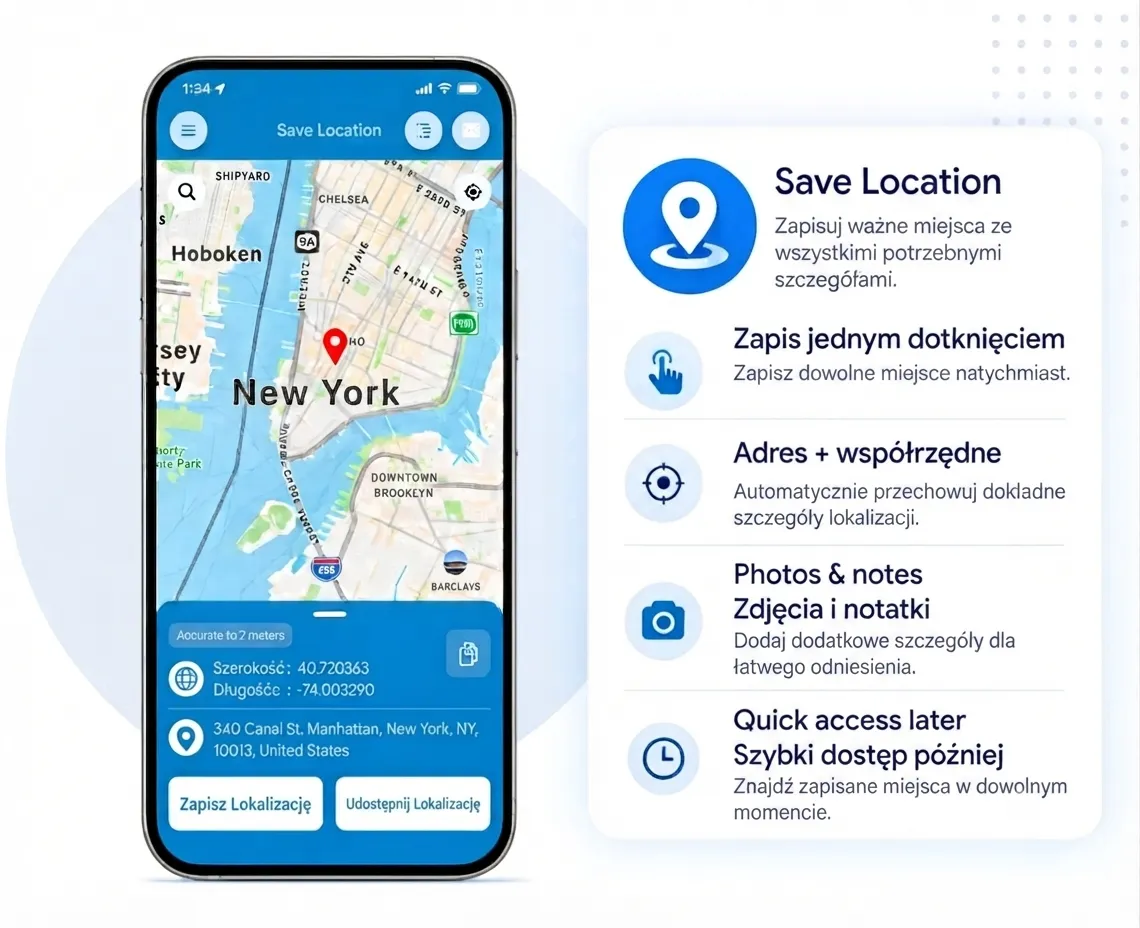 save location gps application 1 pl
