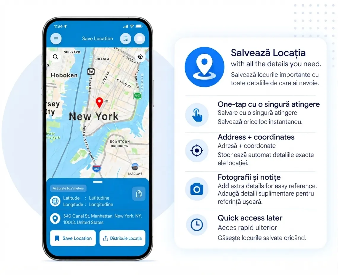 save location gps application 1 ro